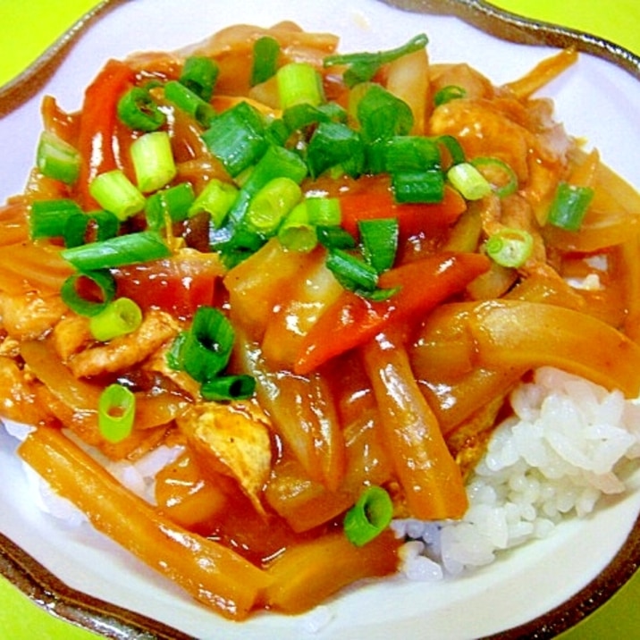 肉なし☆油揚げと白菜の和風カレー丼